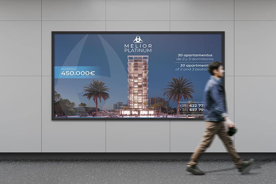 diseño cartel para promoción inmobiliaria miniatura